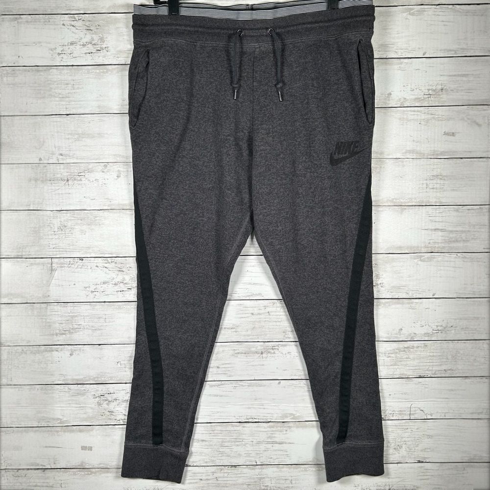 Nike Pants Womens Heather Grey Sportswear District 72 Cotton Knit Joggers L